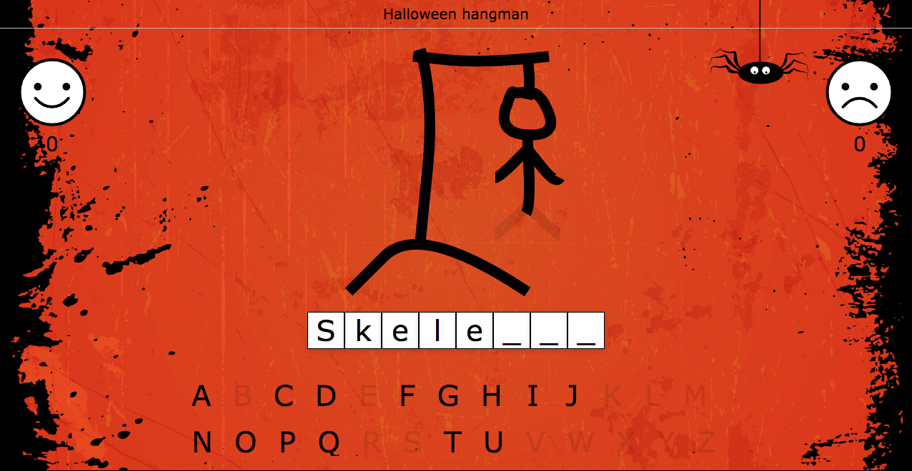 Halloween hangman game