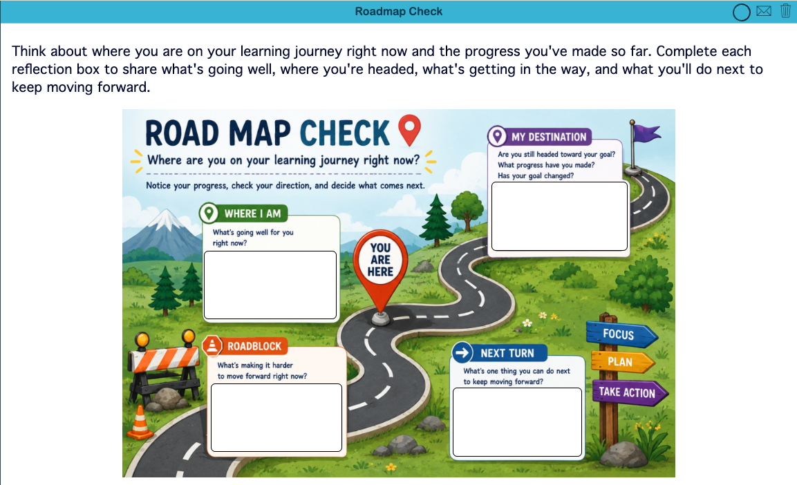 Road Map Check SEL activity for students