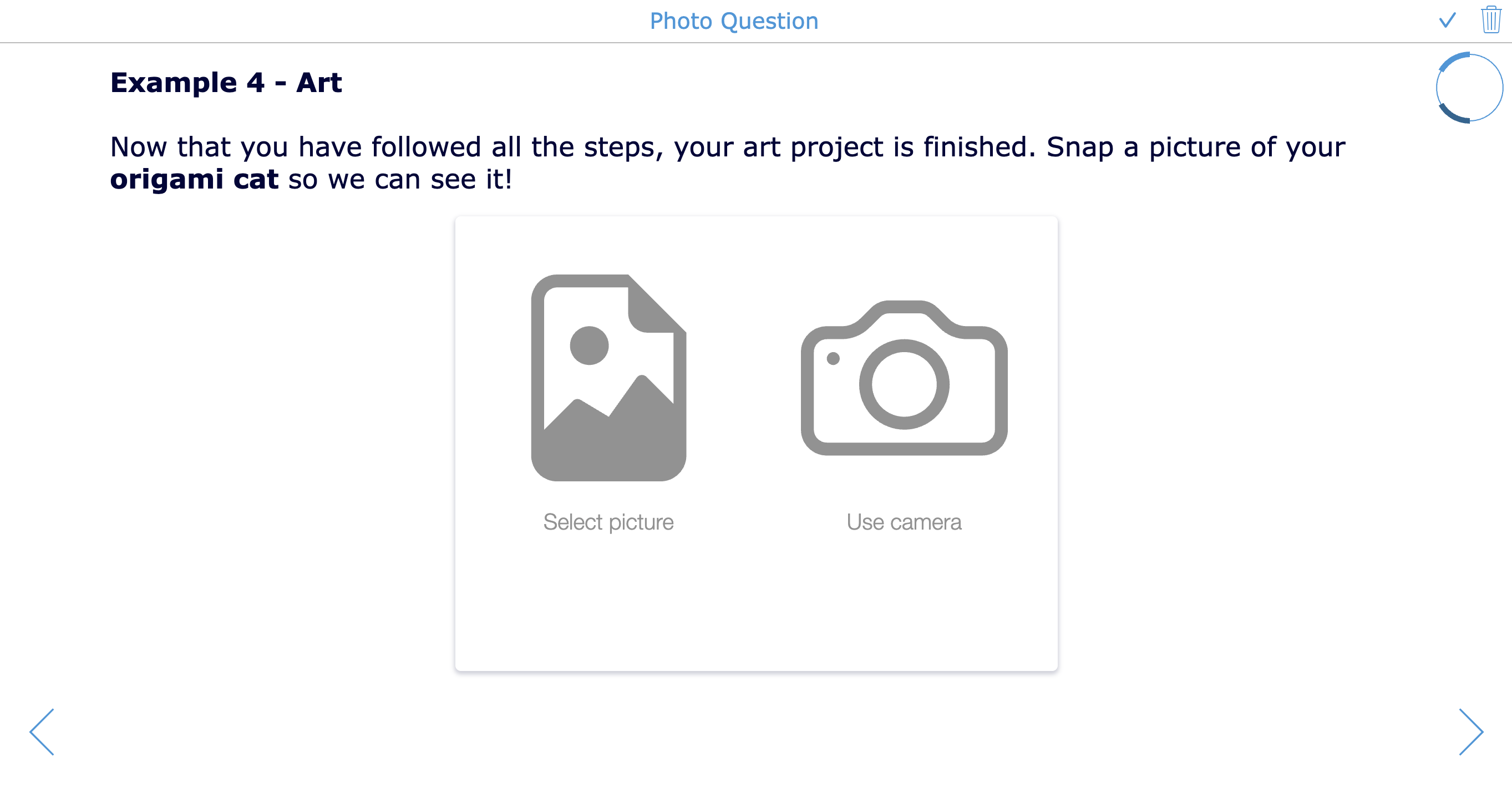 Open the ready-to-use BookWidgets quiz with Photo question examples