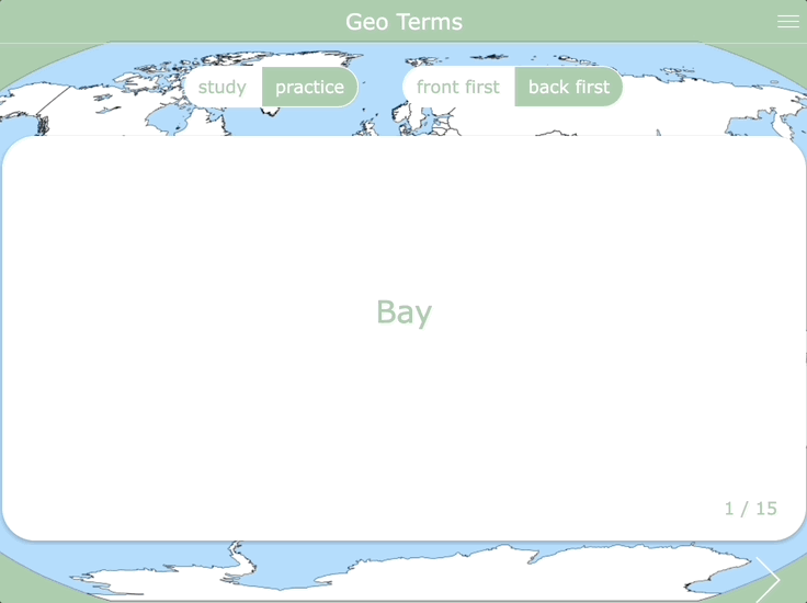 ICT in geography classes lesson ideas - BookWidgets flashcards