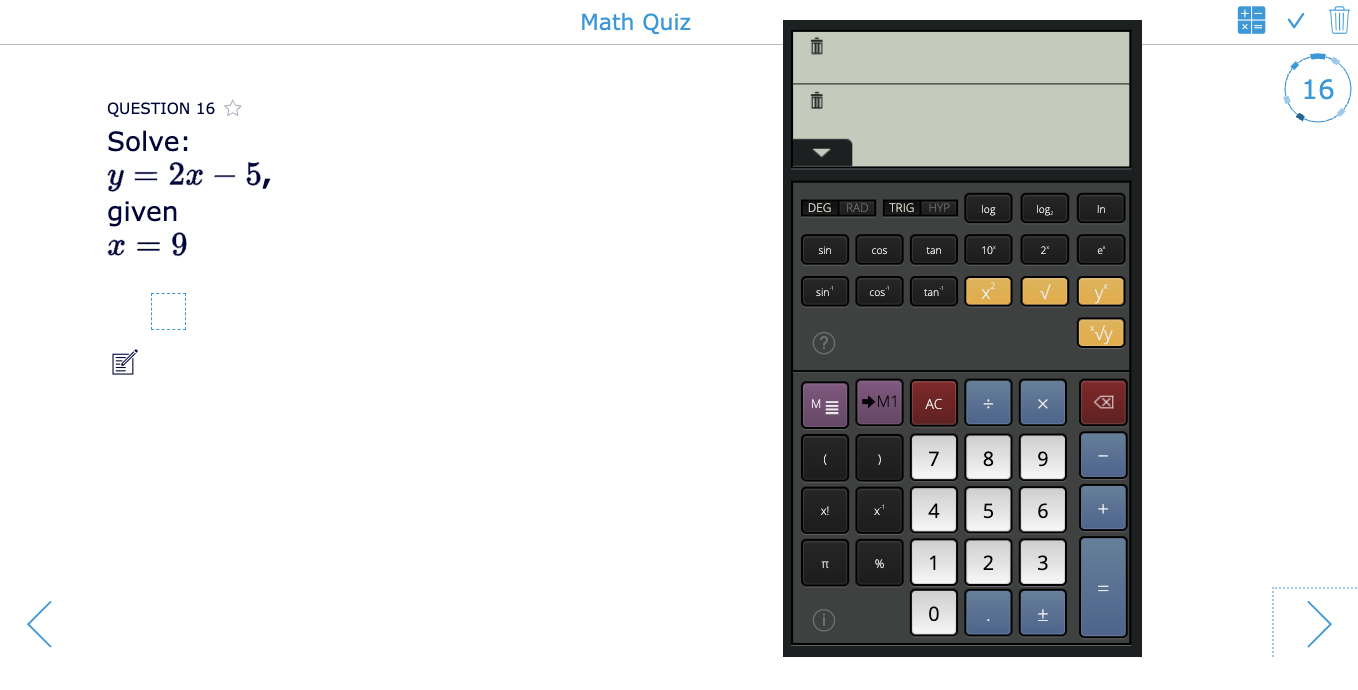 differentiate with bookwidgets - calculator