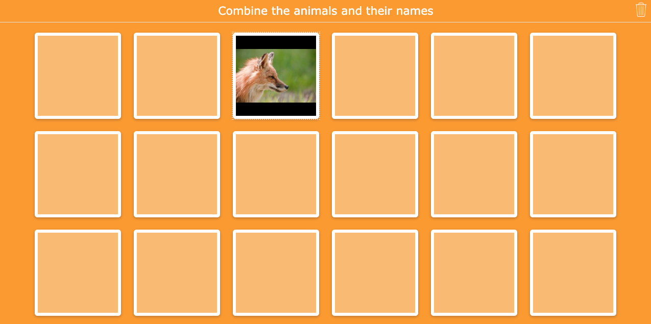 Animals memory for primary school
