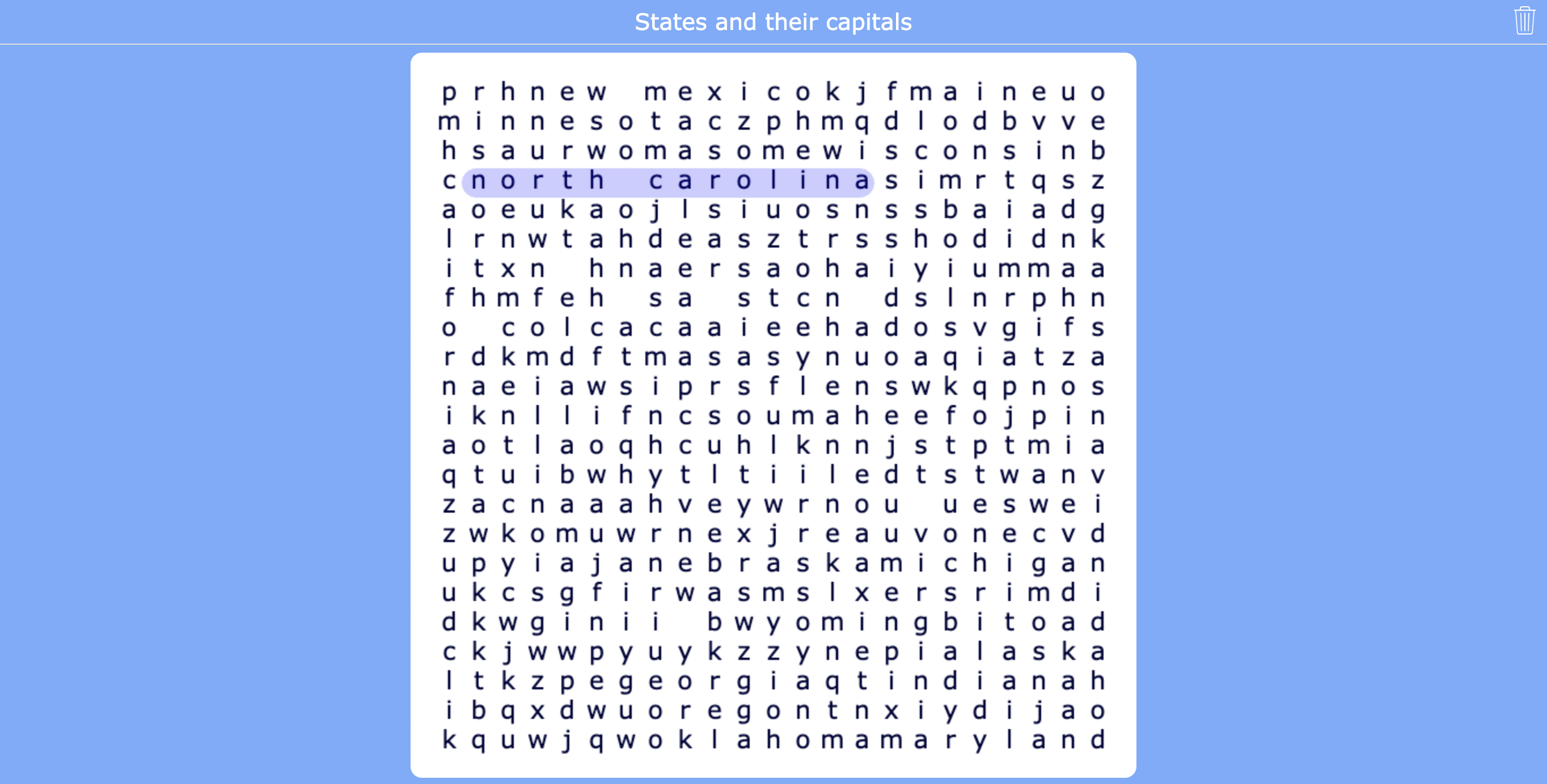 word search smart board