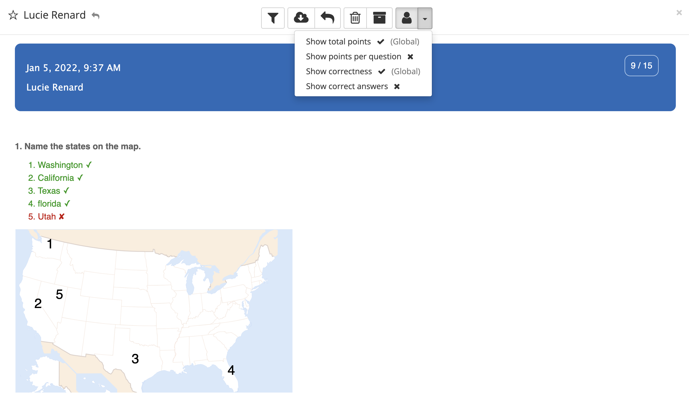 configure students feedback view