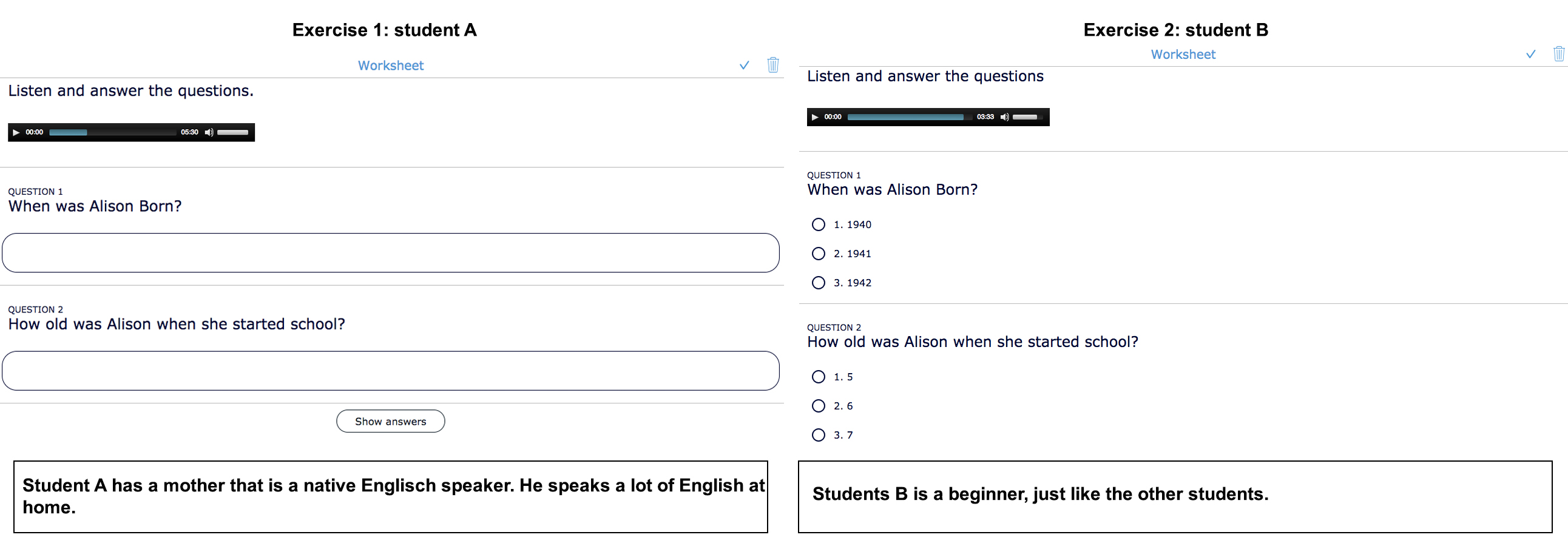 example of differentiation