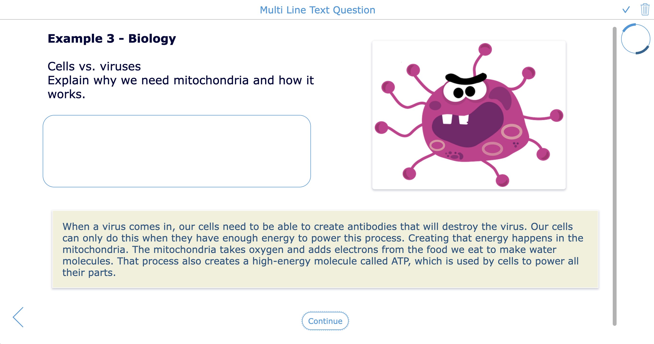 Open the ready-to-use BookWidgets quiz with Long answer question examples