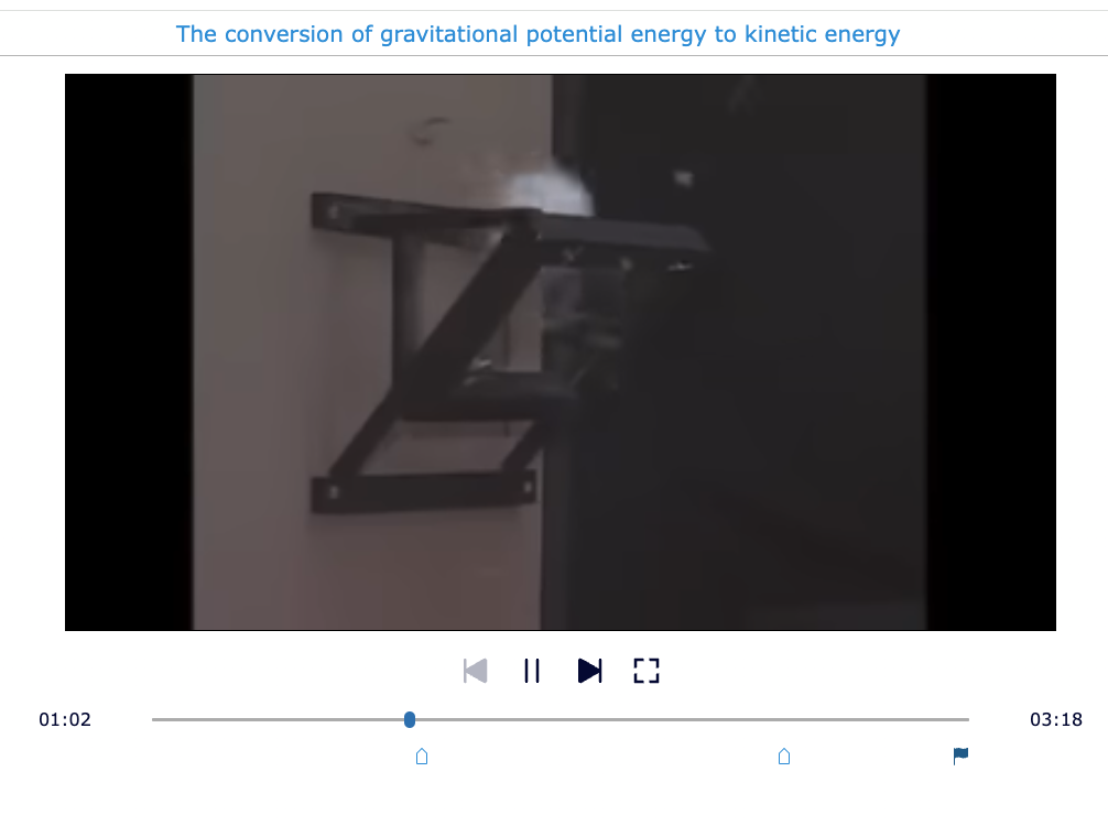 STEM physics digital activity - Conversion of gravitational potential energy to kinetic energy