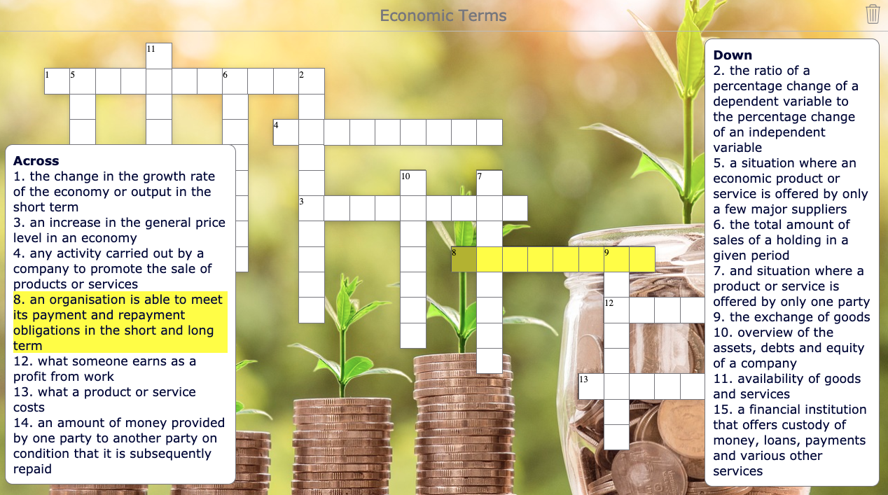 Economics terms and definitions