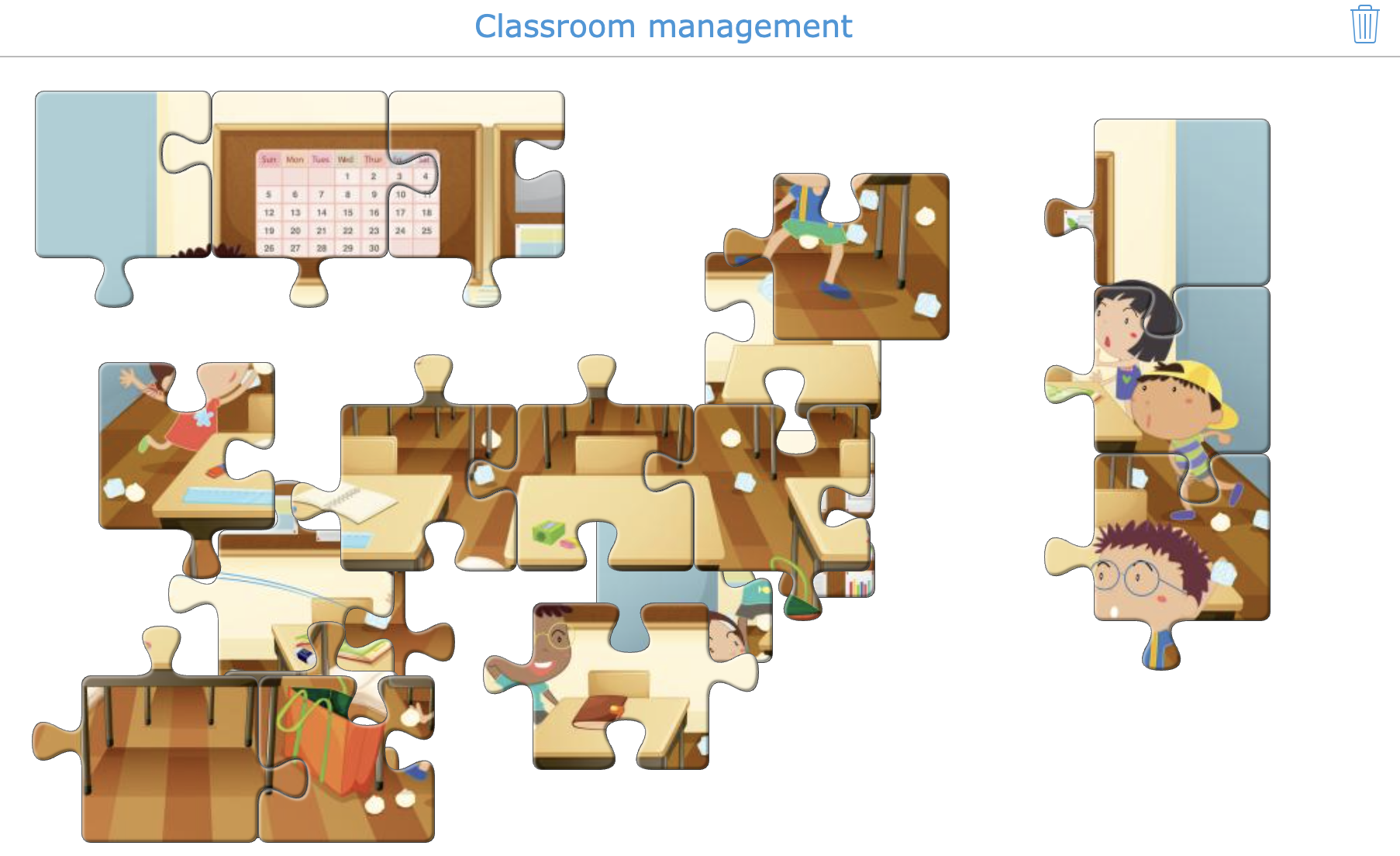 Bookwidgets classroom rules puzzle