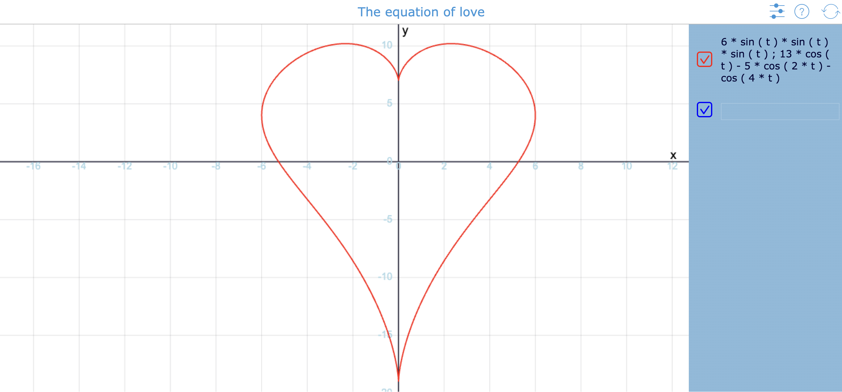 Active Plot heart equation for Valentine’s Day