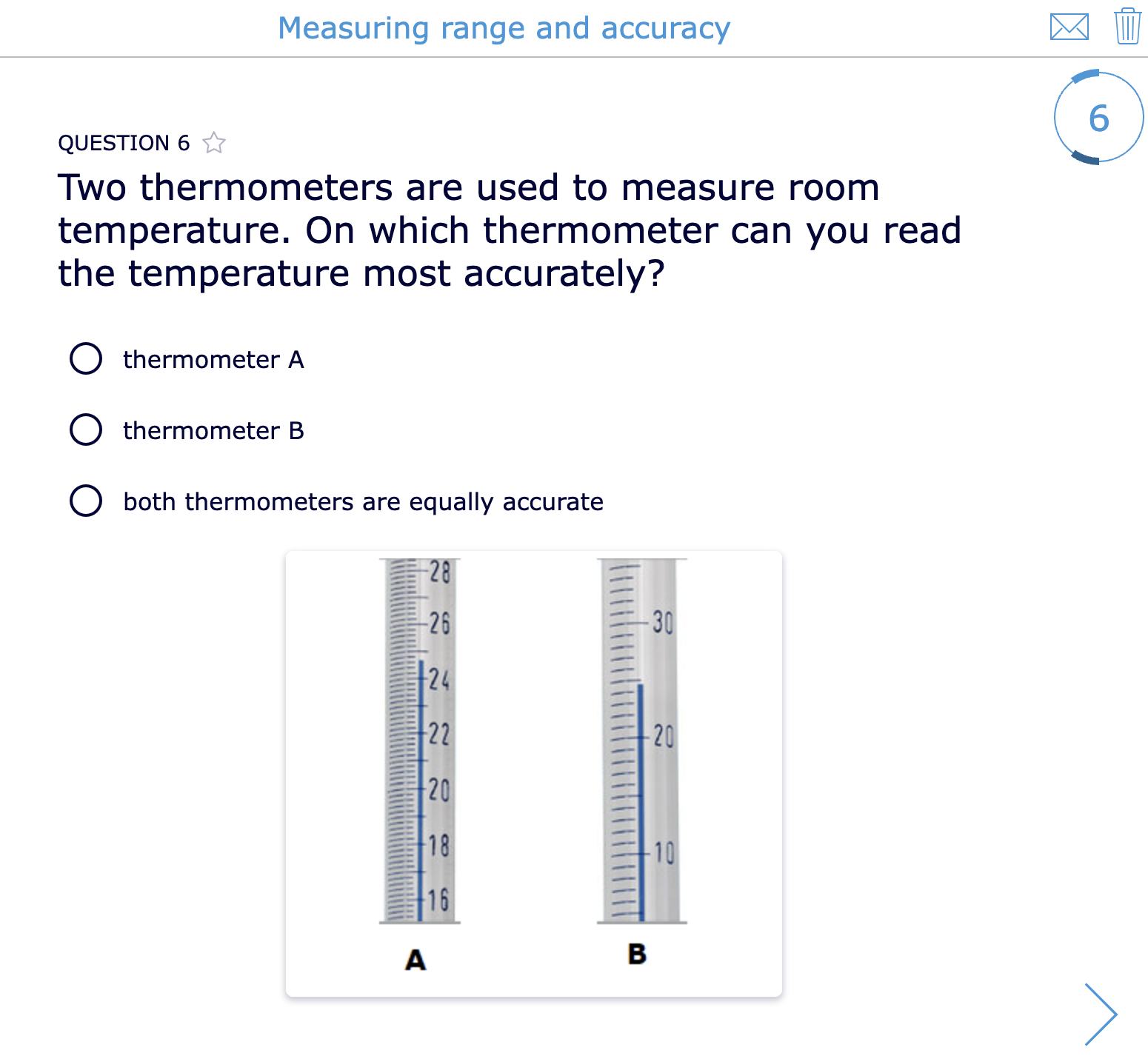 STEM physics digital activity - Measuring range and accuracy