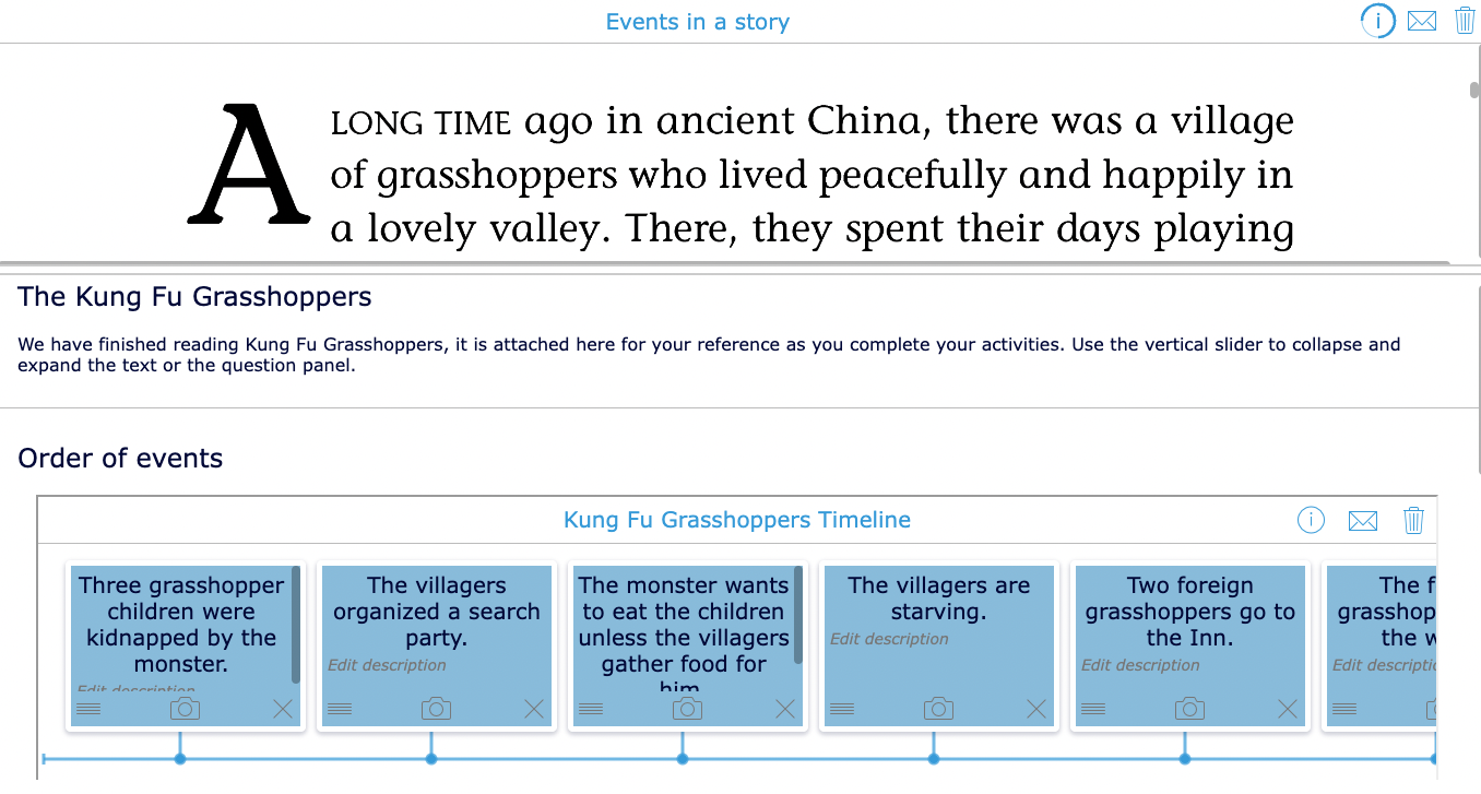 End of a story timeline