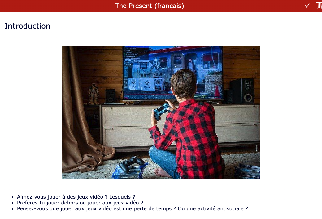 Courts métrages - The present - activité de compréhension orale