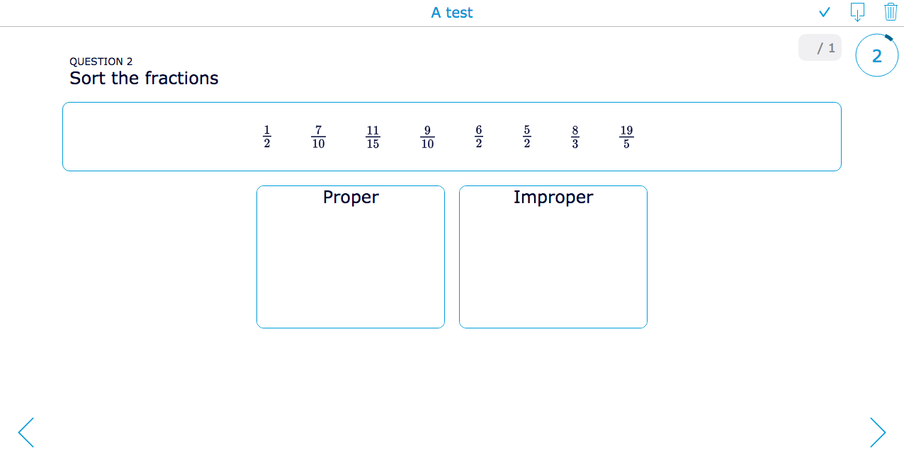 Fractions with the quiz widget