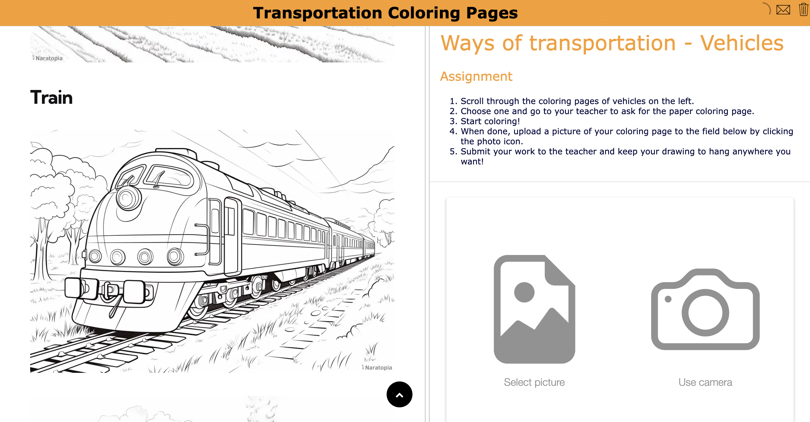 SDG 11 Coloring Activity: Vehicles & Sustainable Transportation