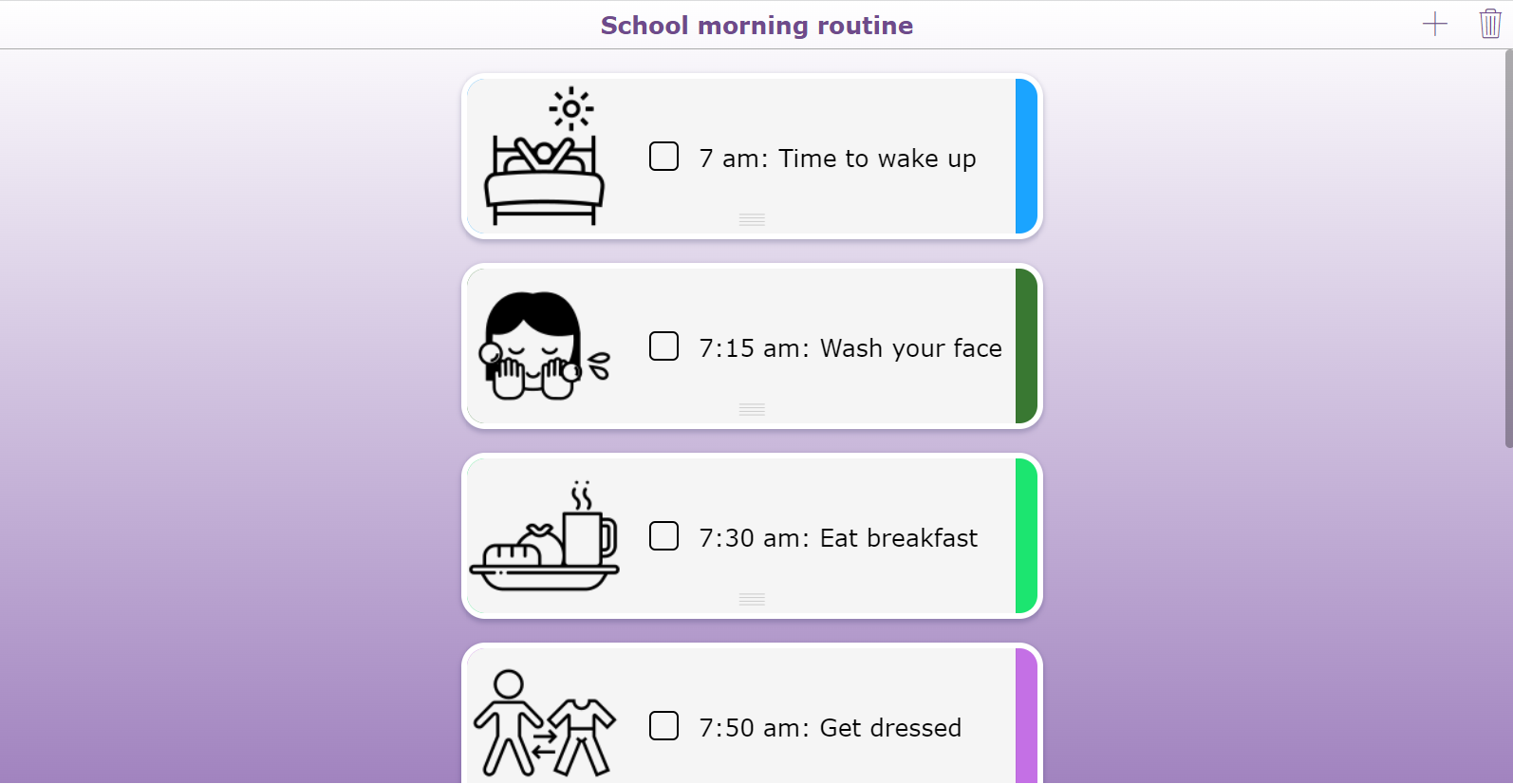 School morning routine