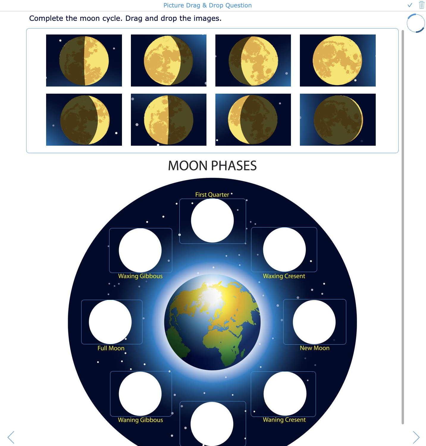 Open the ready-to-use BookWidgets quiz with Picture drag and drop question examples