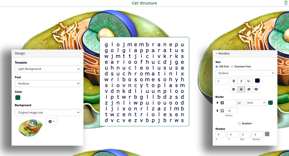 digital biology word search