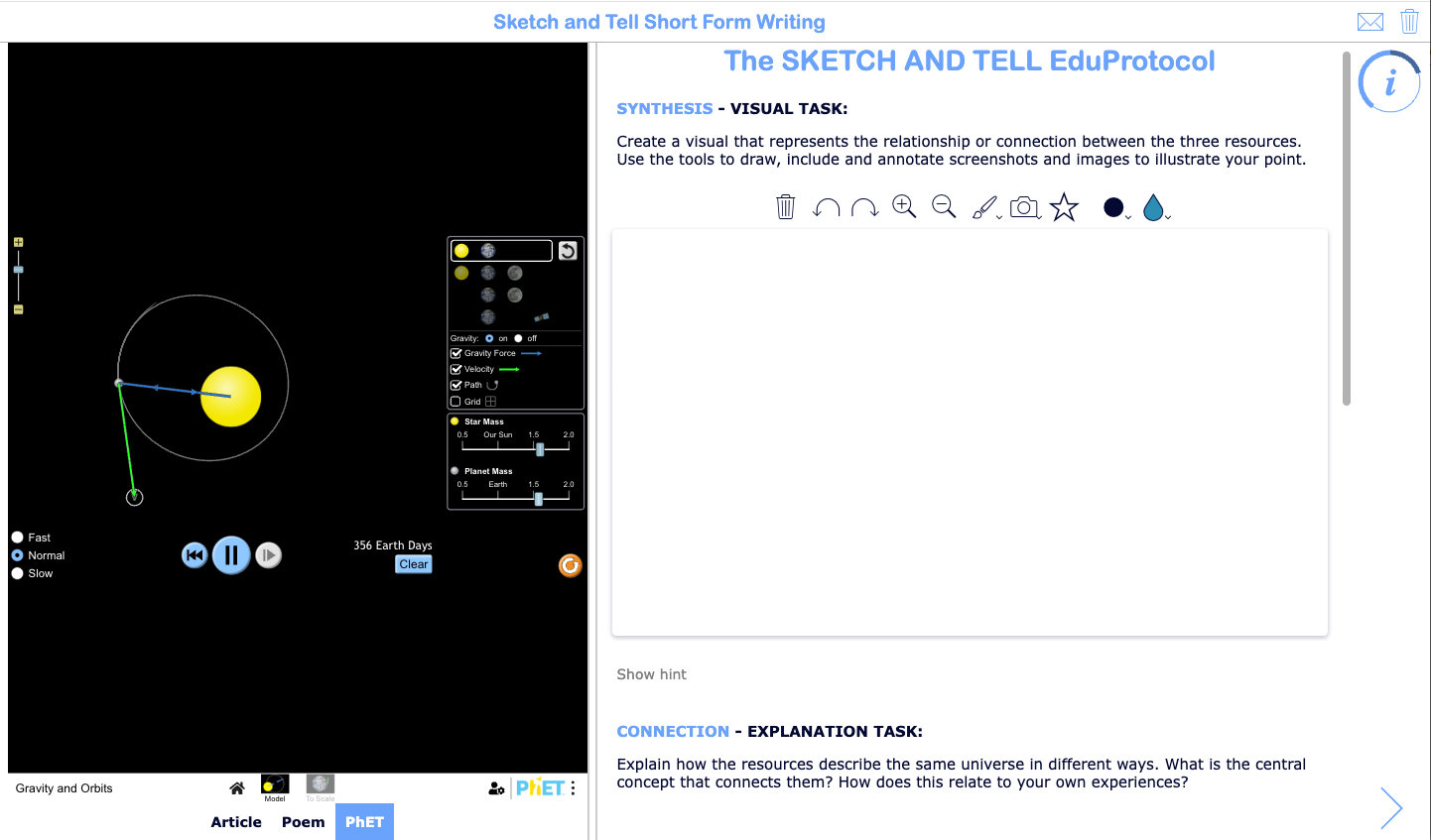 Ready-to-Use Sketch and Tell Short Form Writing Activity