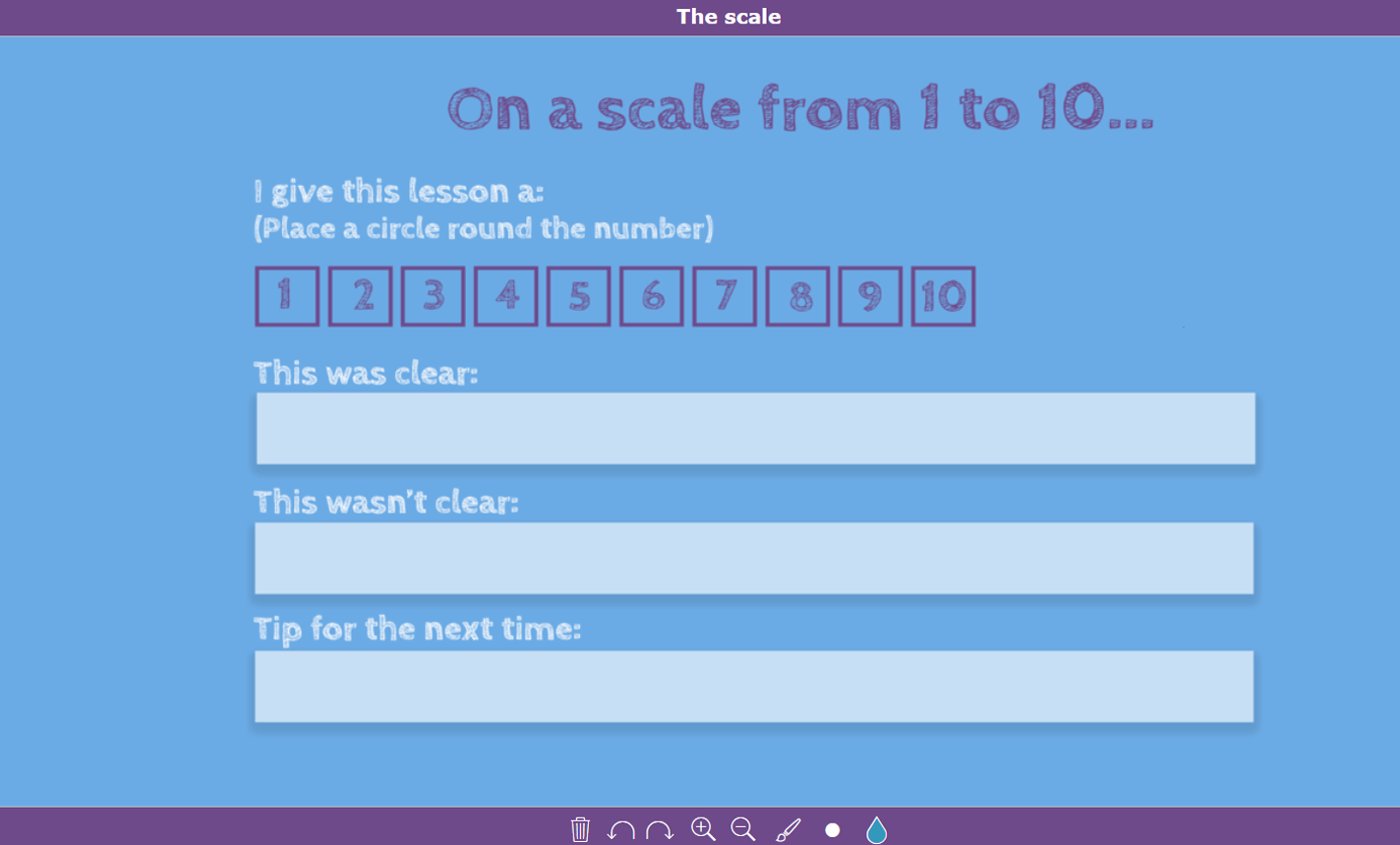 digital exit ticket - The scale