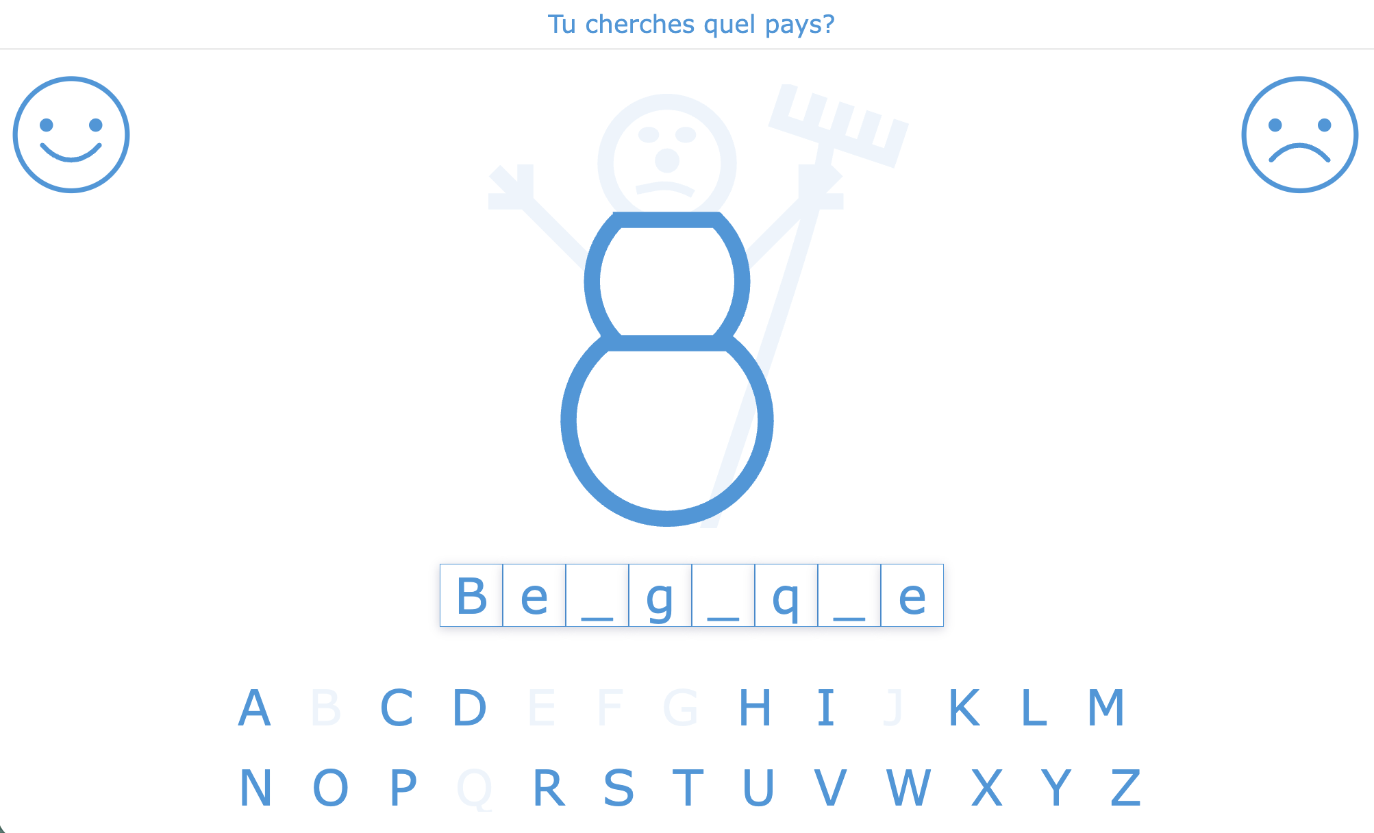 French FLE lesson idea - snowman