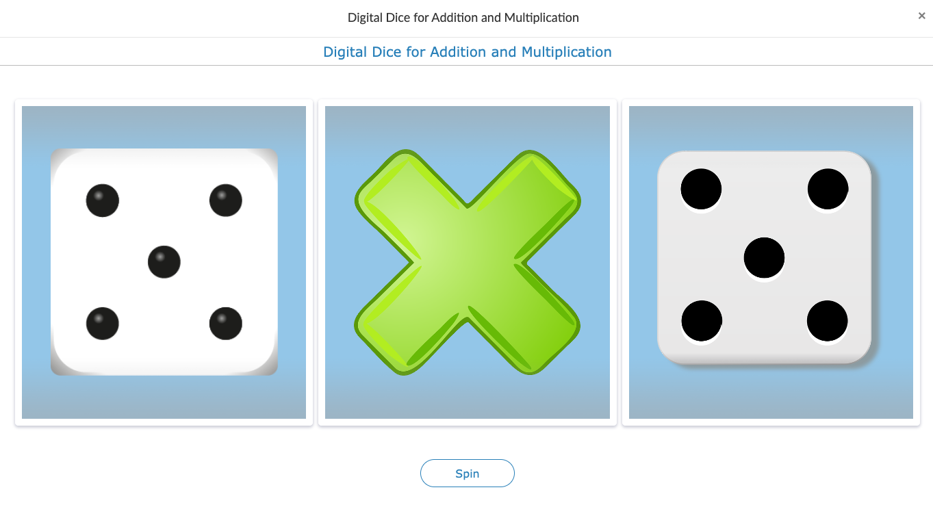 Digital Dice for Addition and Multiplication