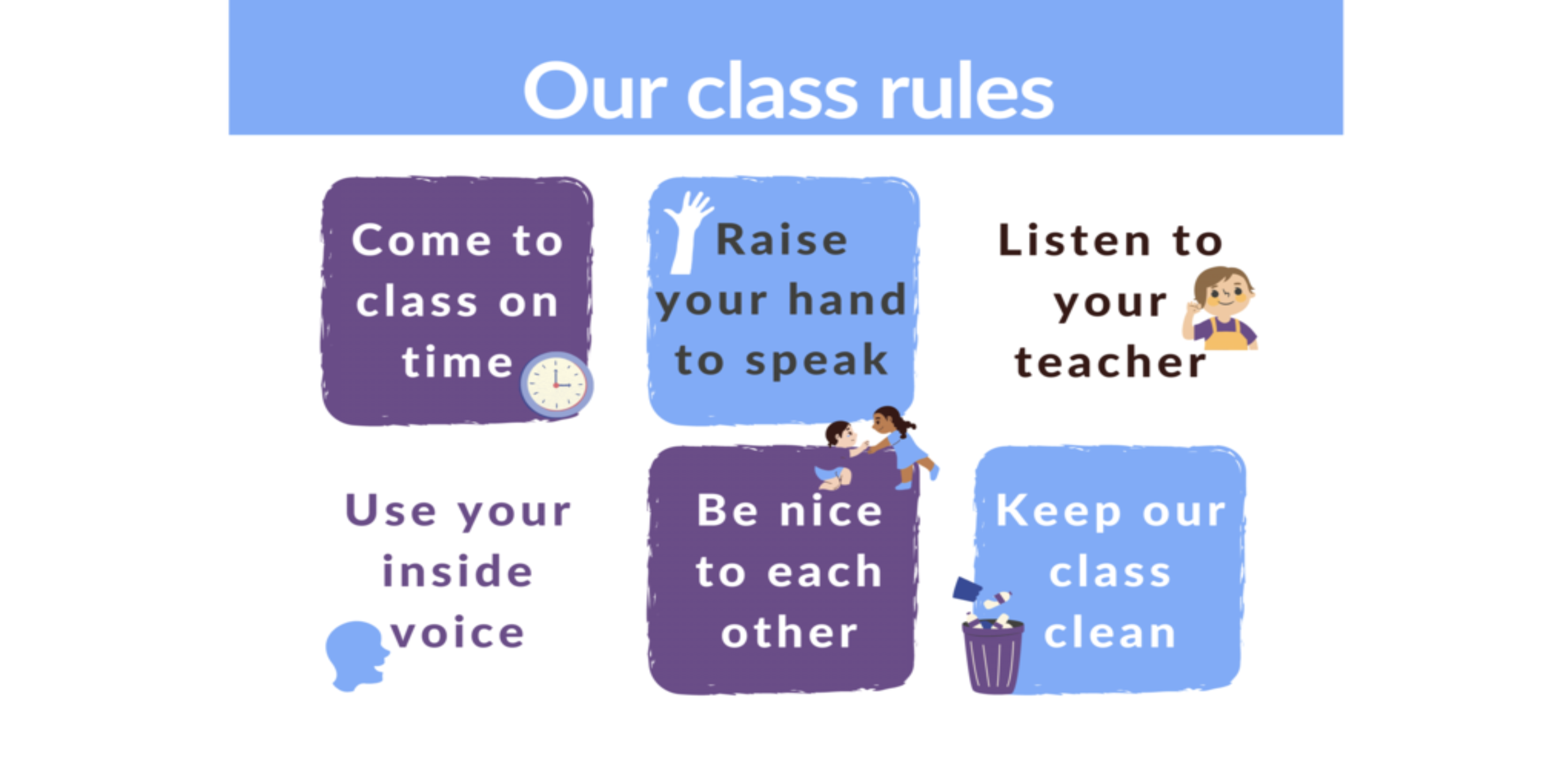 Classroom rules discovery poster