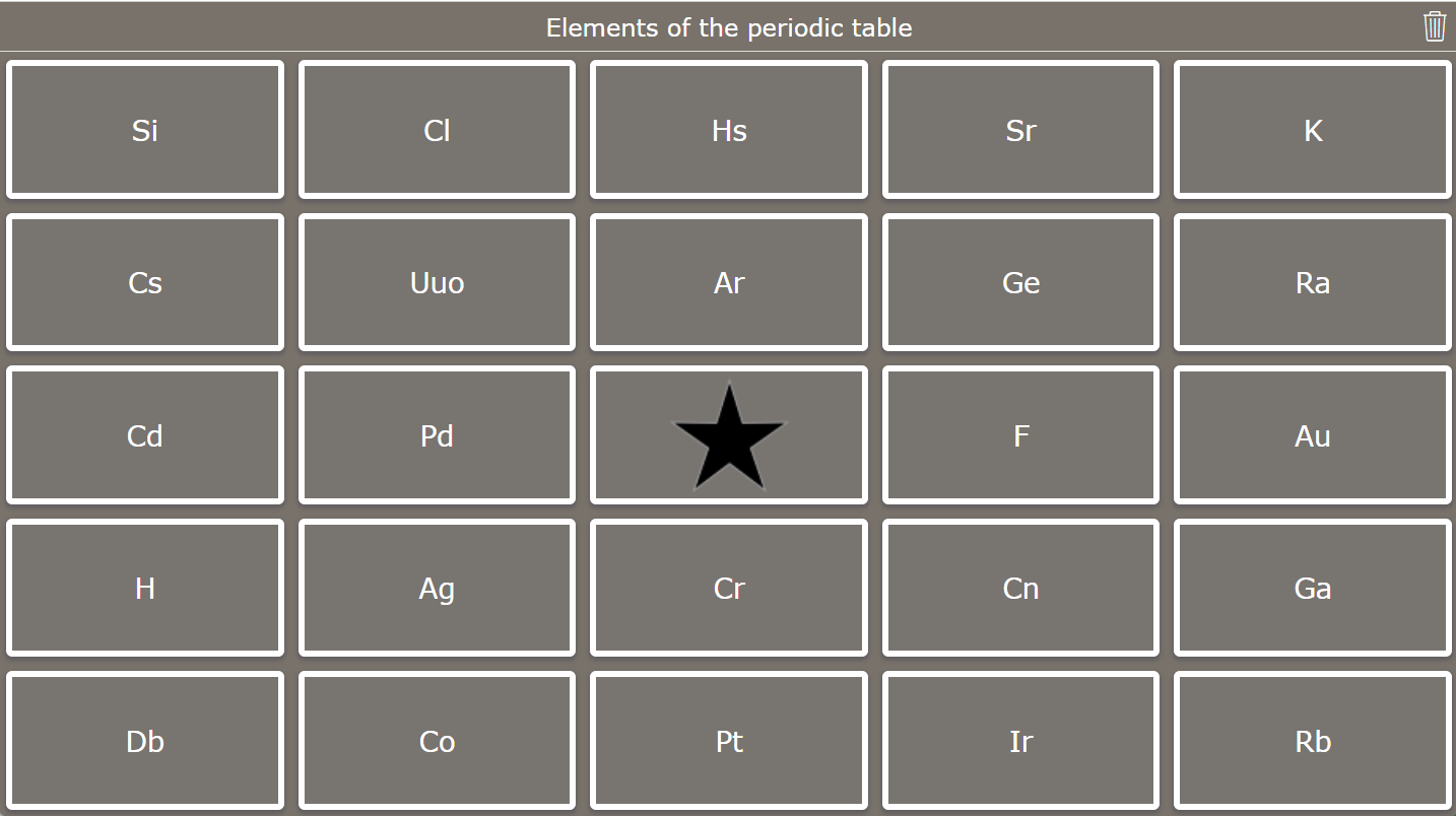 Mendeleev Bingo