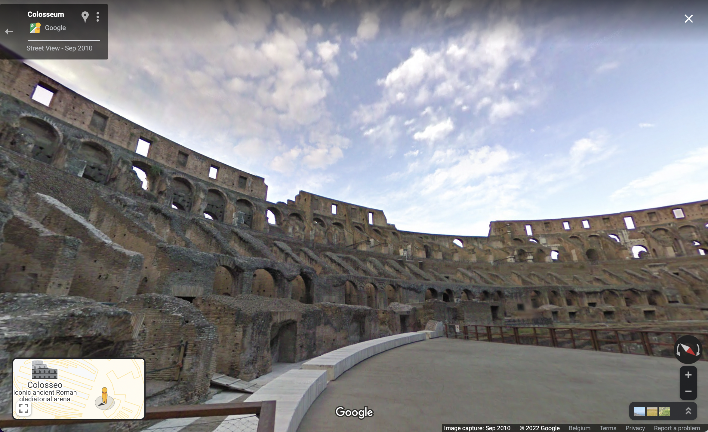 Google Street View History Lesson idea Coloseum