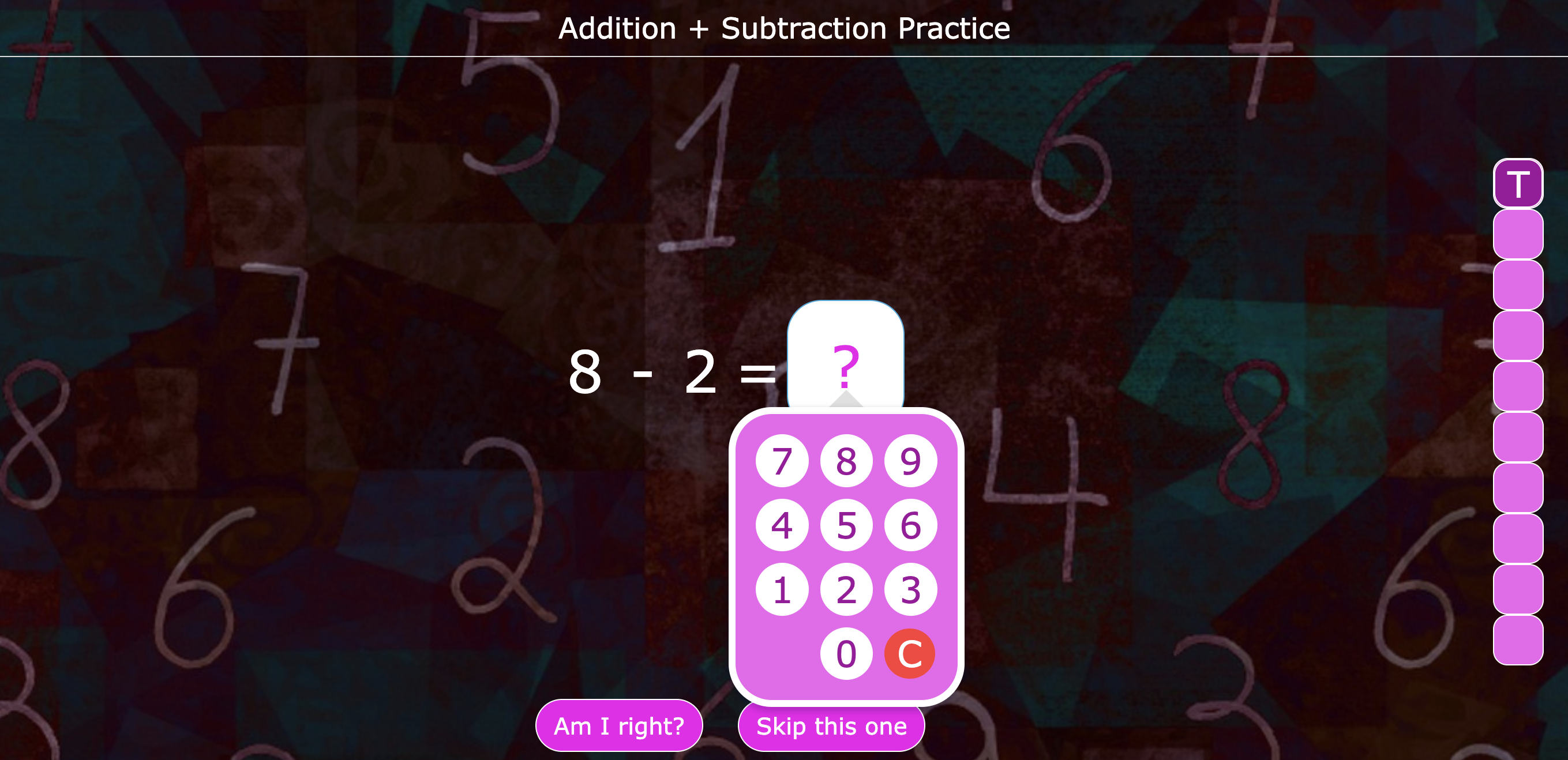 Addition and subtraction arithmetic - kindergarten activity