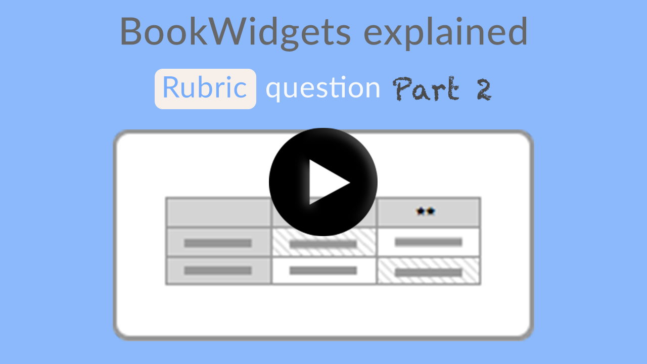 How to grade a digital rubric with BookWidgets