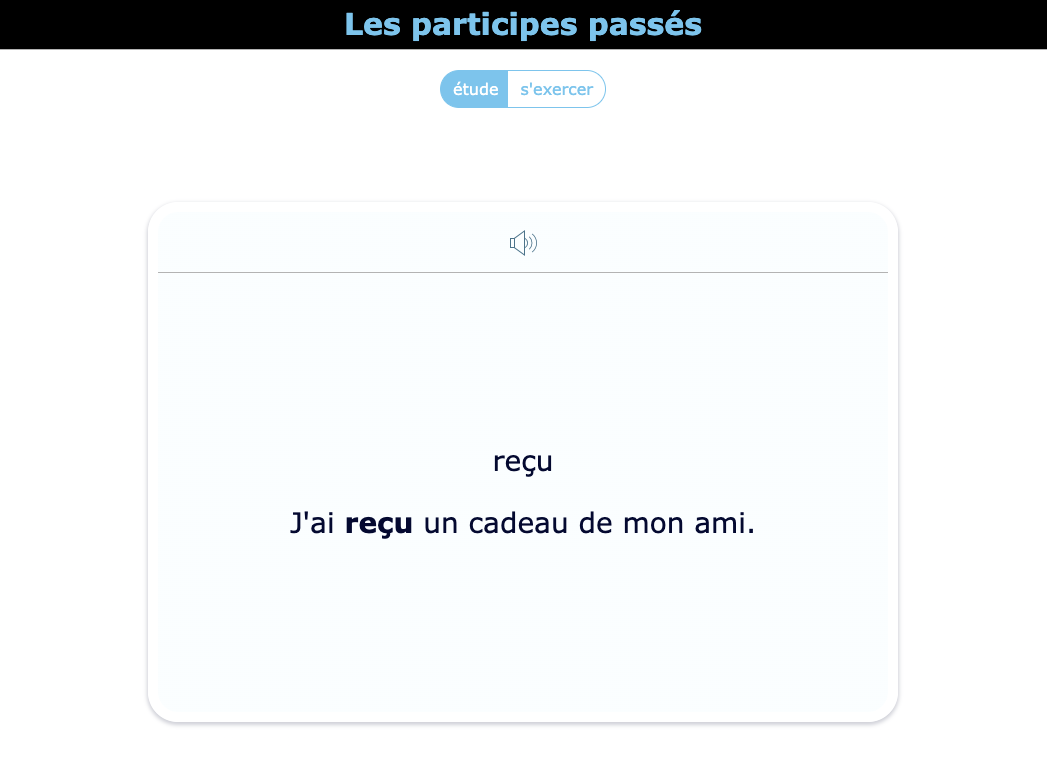 FLE Flash cards participes passés