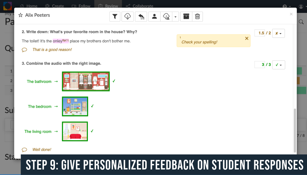 Give Personalized Feedback on Student Responses