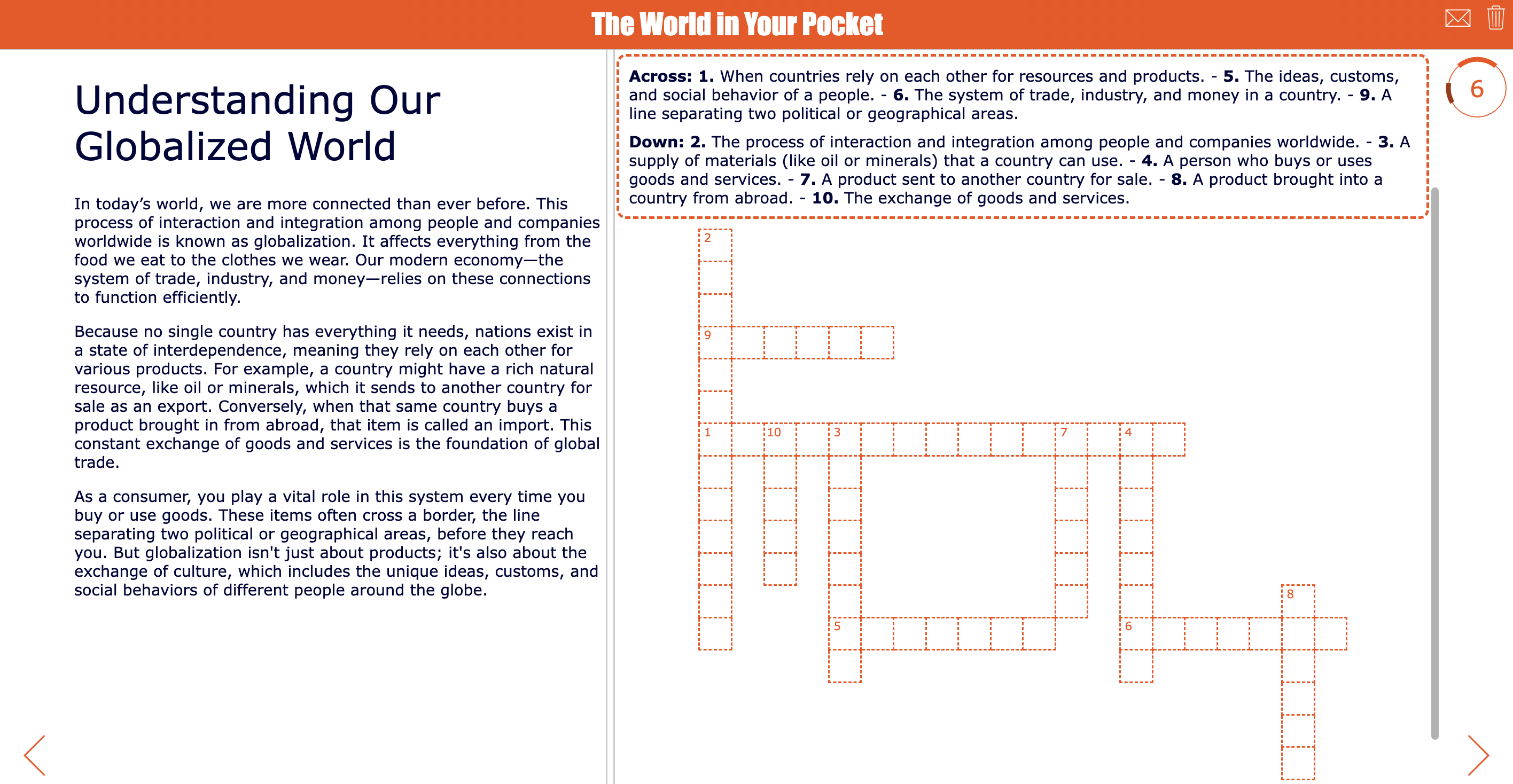 global connections quiz for high school geography students