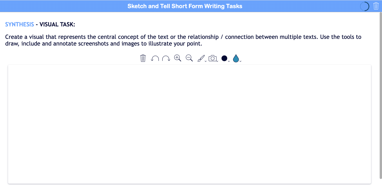 Sketch and Tell EduProtocol and Short Form Writing Tasks