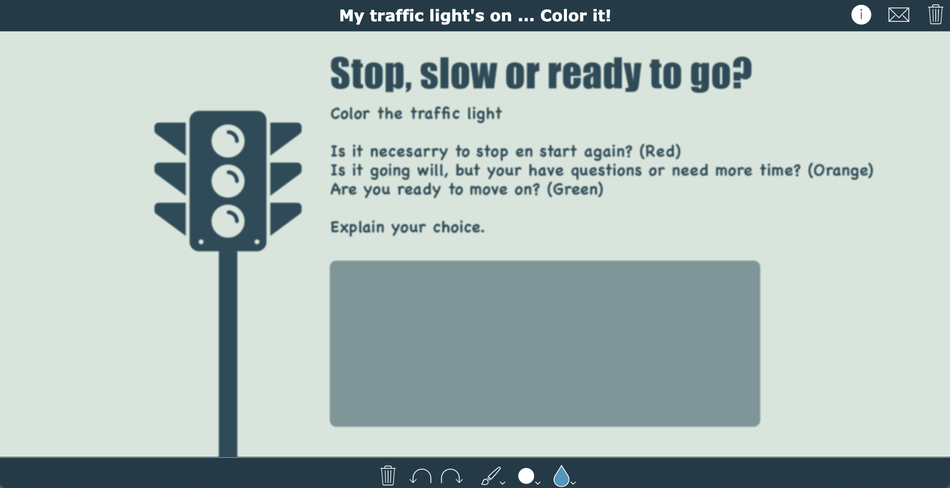 Traffic light  - differentiate with BookWidgets