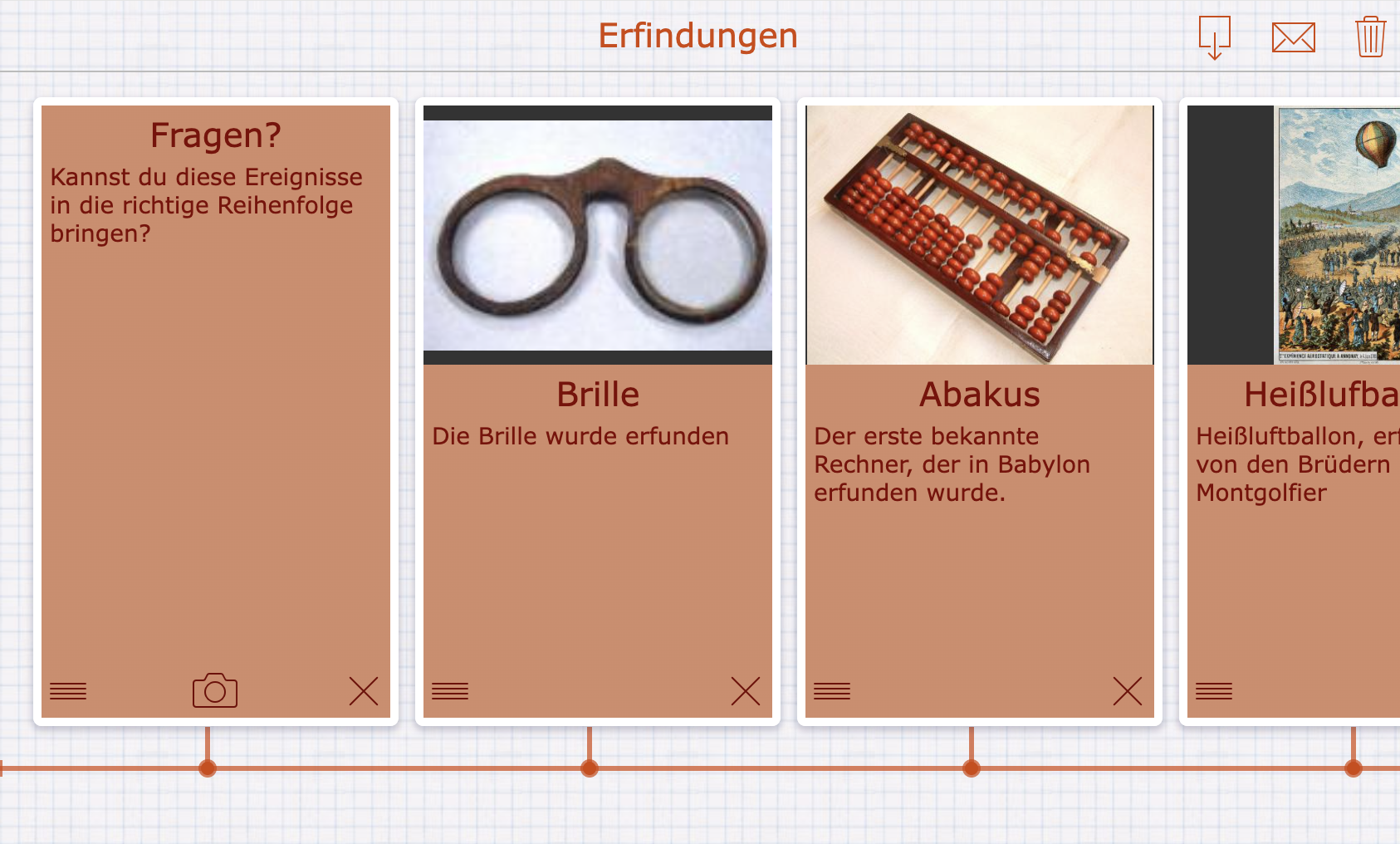 Berühmte Erfindungen – Zeitleiste für die Grundschule