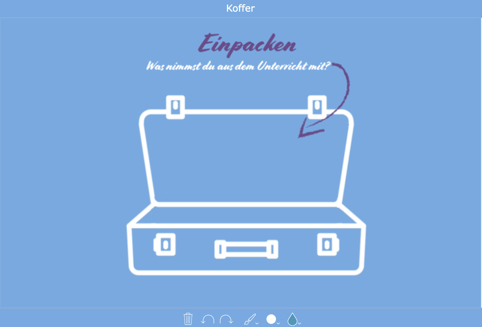 digital exit ticket - Suitcase