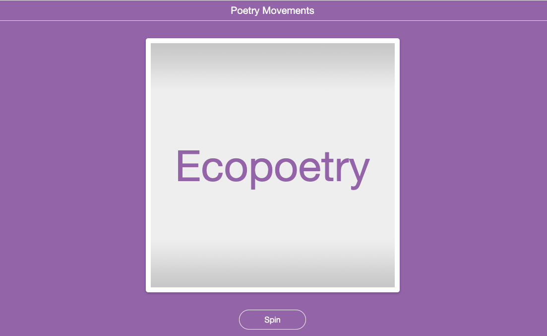 Poetry Movement Spinner