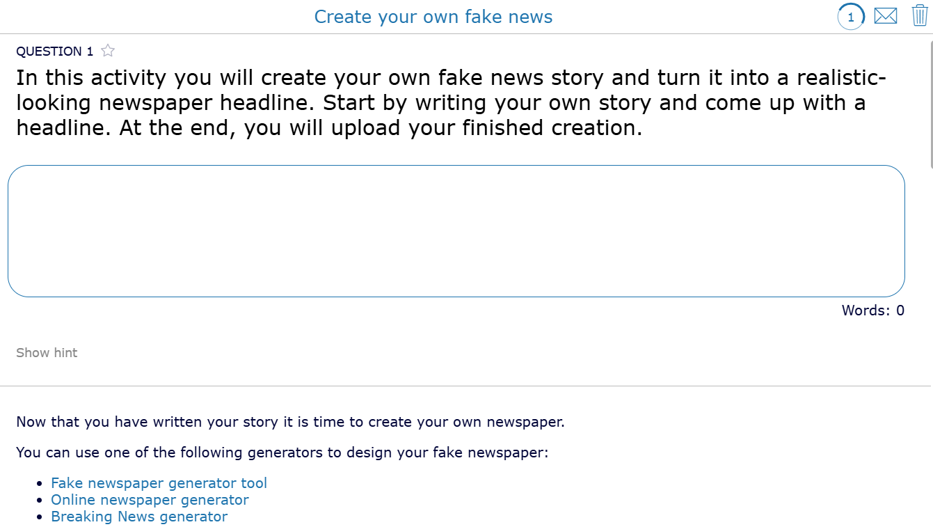 Create a fake newspaper