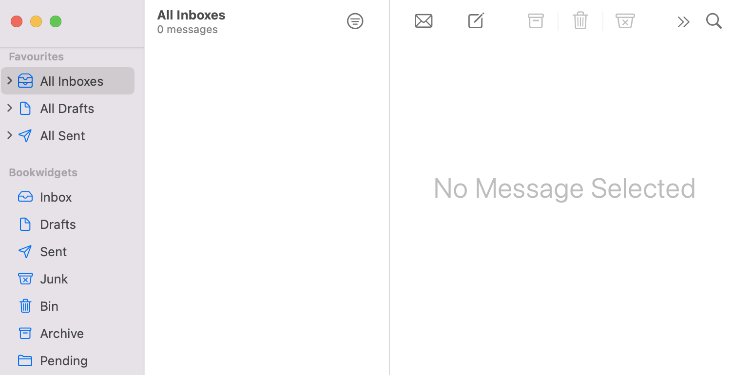 Inbox zero - empty mailbox