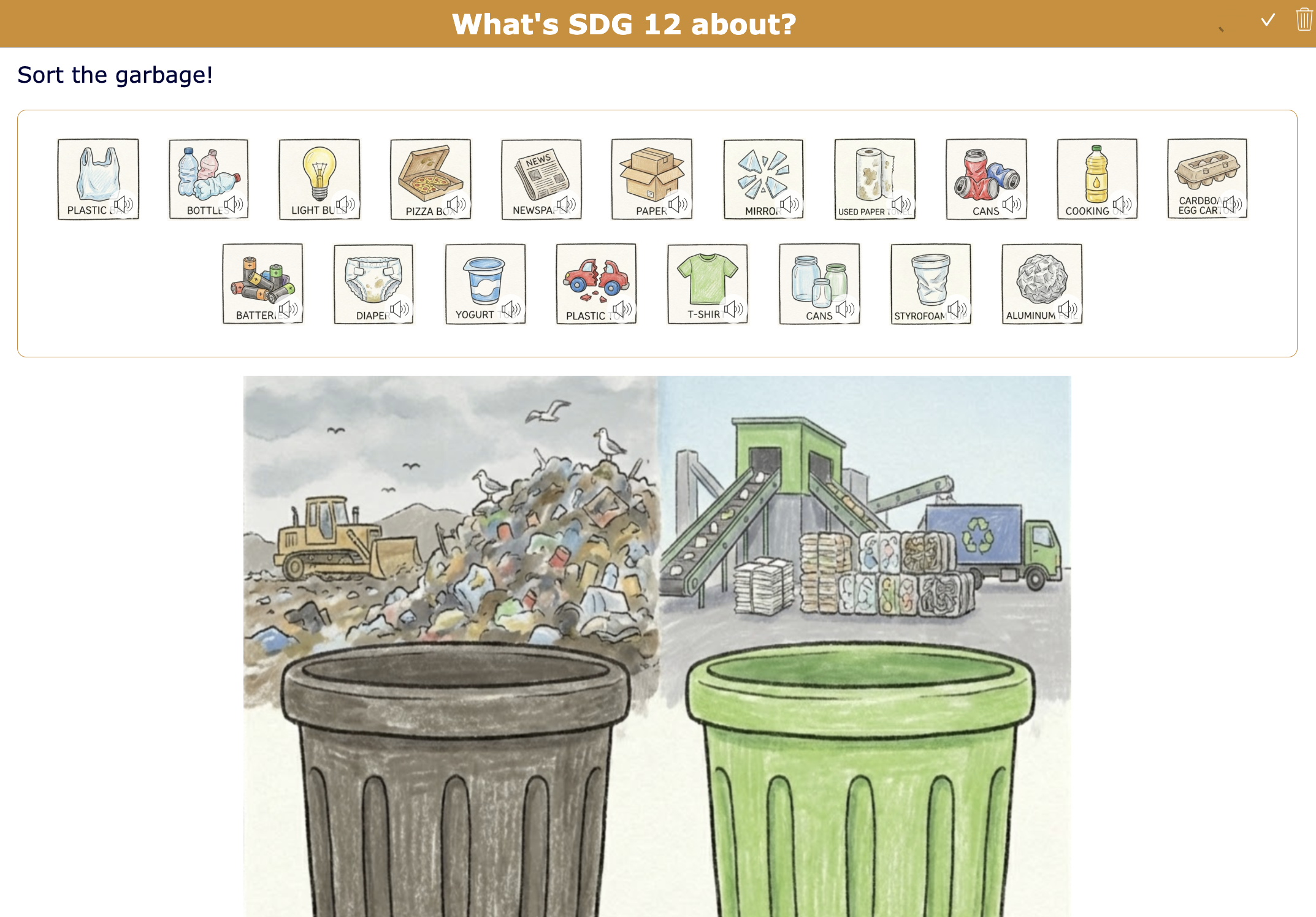 What do you know about SDG 12 - starting Quiz lesson activity - Middle school students