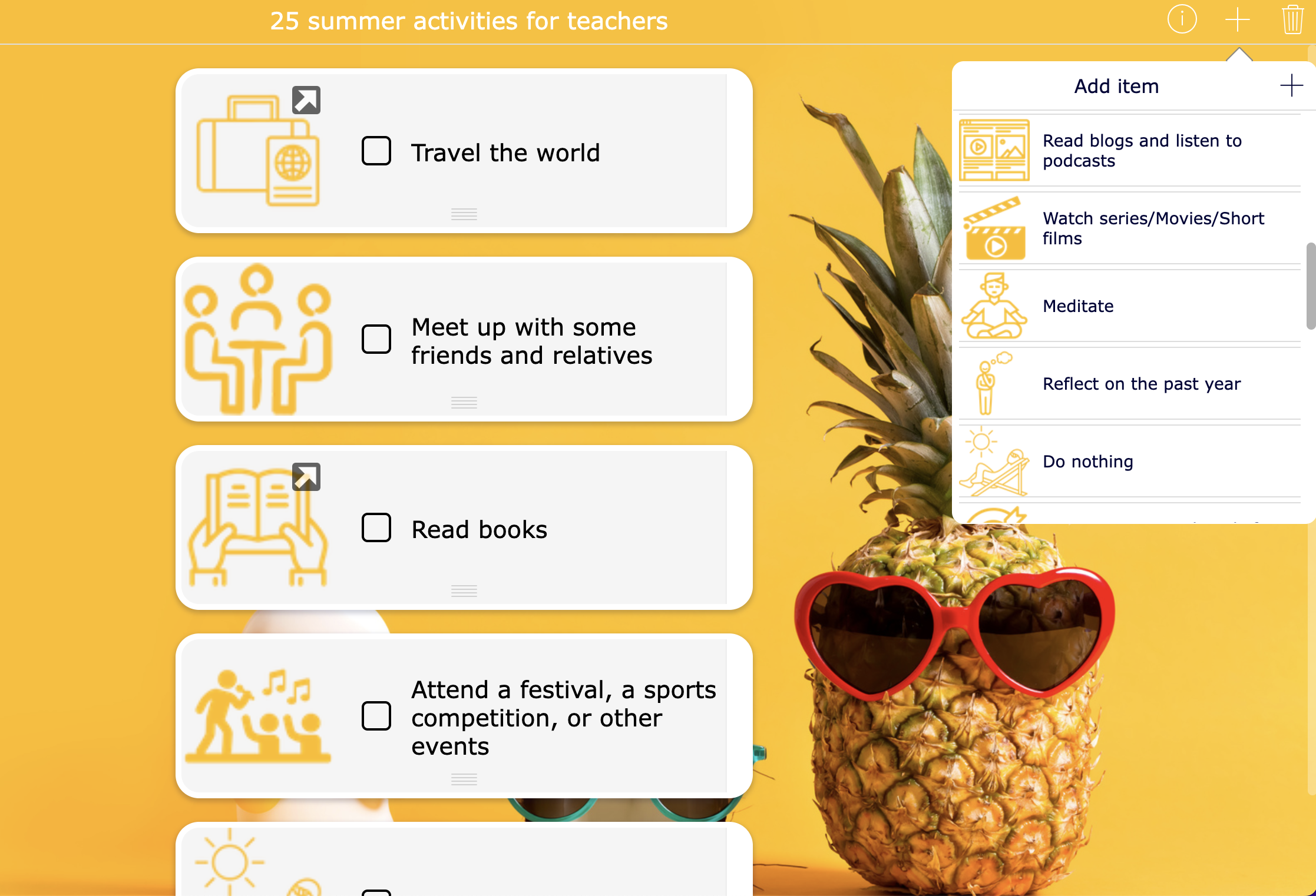 summer activities for teachers - inspiration