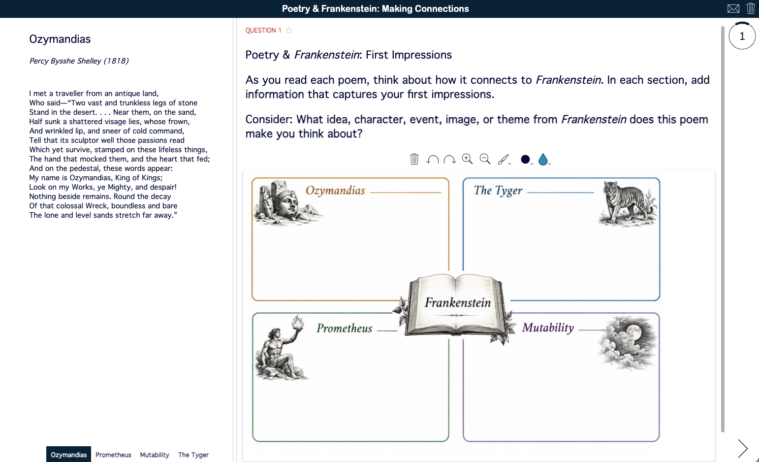 Frankenstein Comparative Poetry