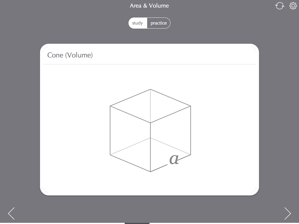 Area & Volume Flash Cards