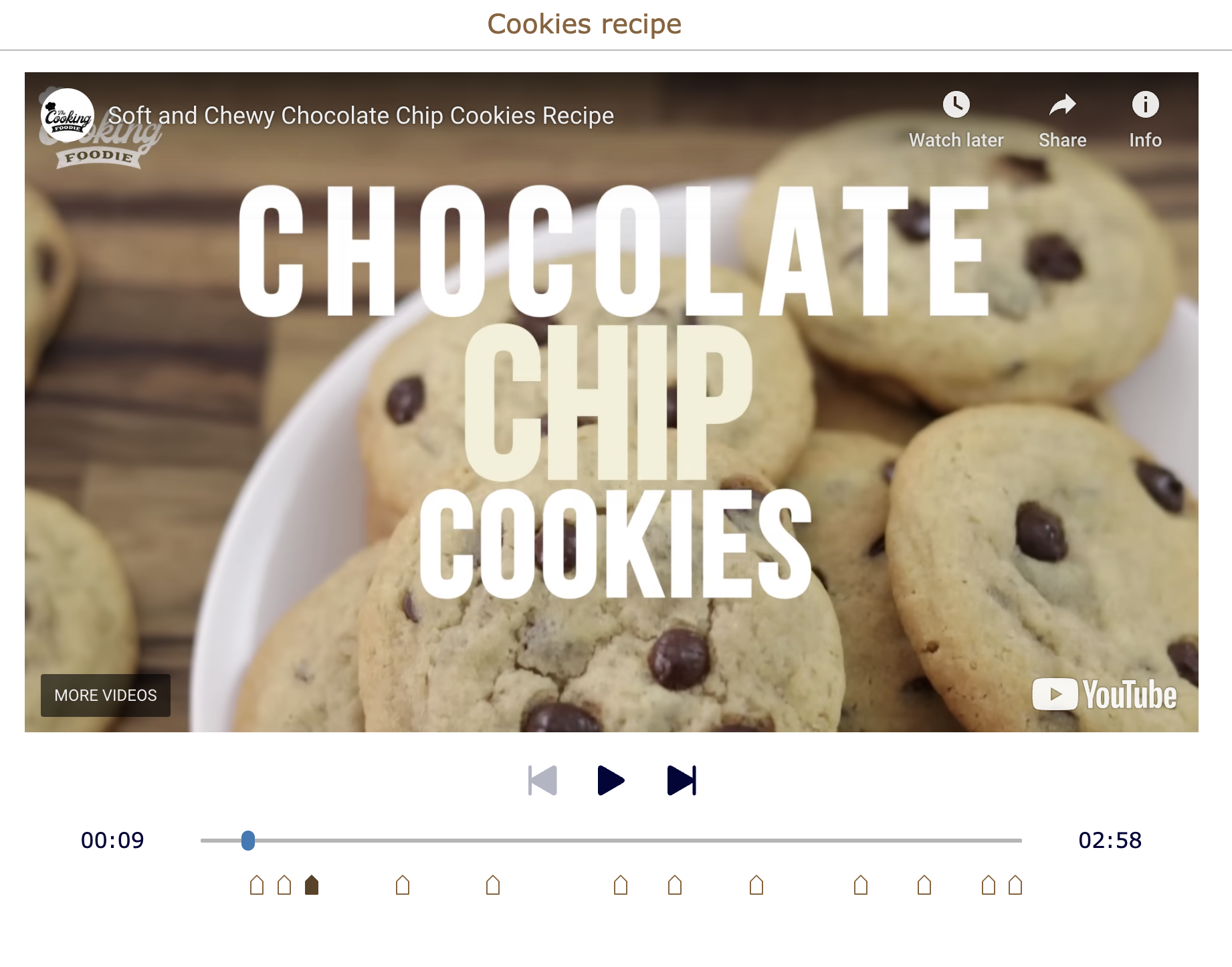 Video Quiz - Cookies recipe