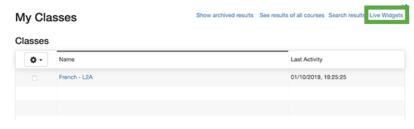 live widgets in LMS