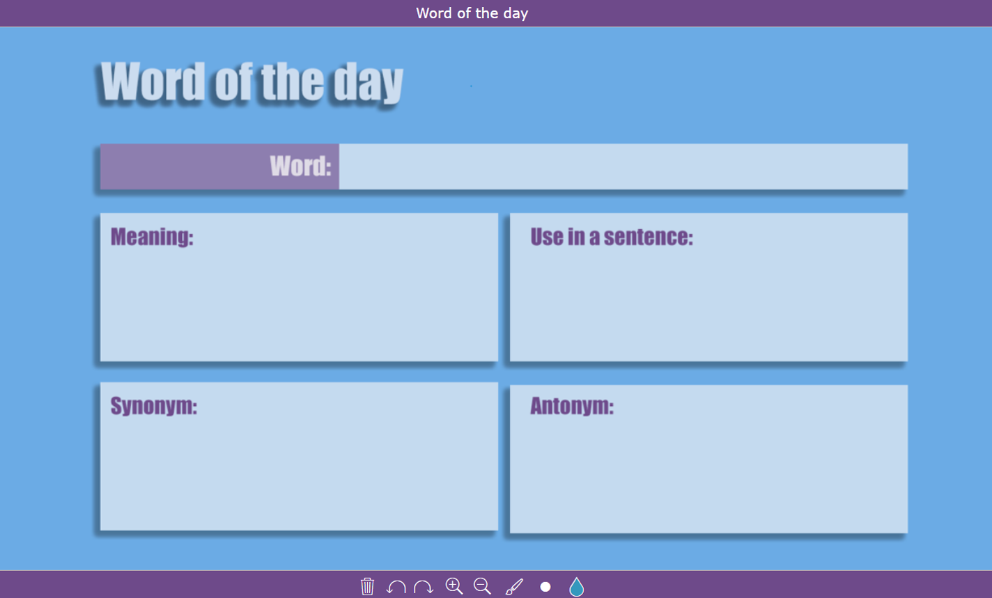 digital exit ticket - Word of the day