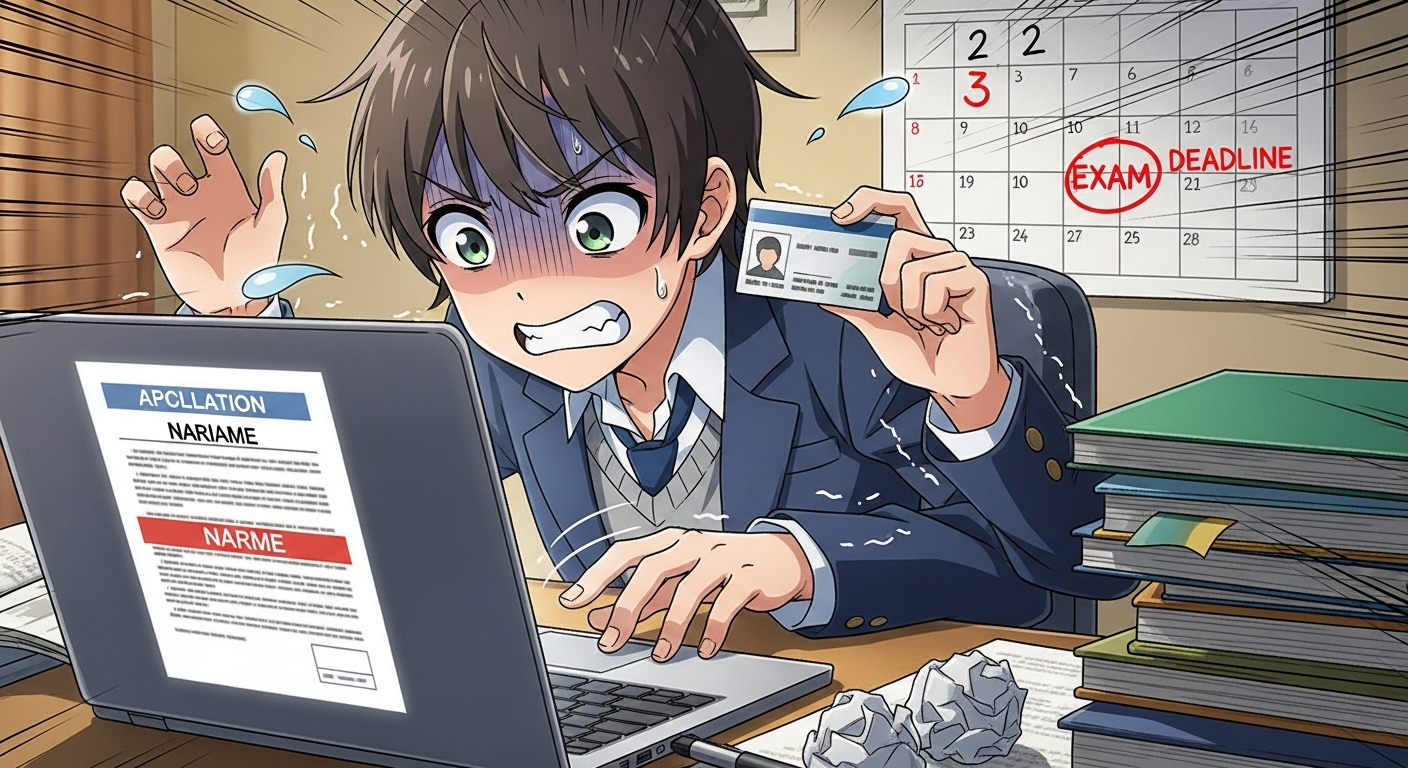 登録名を間違えた！試験日までに間に合わせる修正依頼の方法