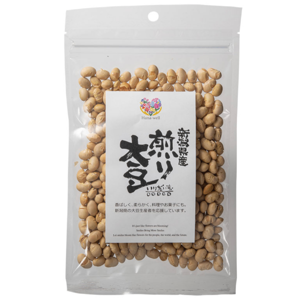 新潟県産煎大豆 新潟県産 生産者を応援 料理やお菓子にも◎ 便利なチャック付き 健康資産構築💪✨️